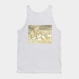 "Ducks" - vintage pastoral watercolor print by Theo van Hoytema (1873) Tank Top